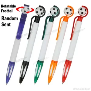 3/5/10/20/30/50 pezzi Set penna a sfera da calcio girevole creativa punta da 1.0mm penna a sfera per firma aziendale cancelleria per ufficio 1