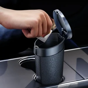 Pattumiera per auto Contenitore per immondizia per auto portatile Bidone della spazzatura impermeabile a prova di perdite Bidone della spazzatura multiuso con coperchio Accessori per auto 1