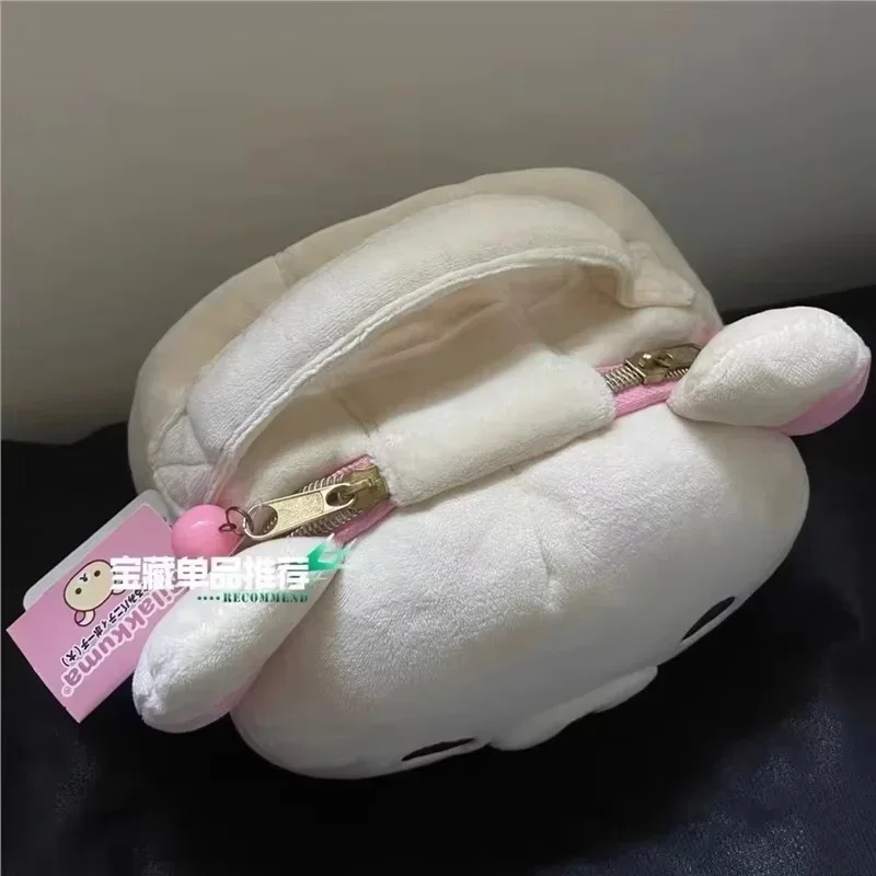 2025 Nuovo Kawaii Carino Rilakkuma Borsa per il lavaggio Peluche Ovale Tridimensionale Borsa per il trucco Borsa di stoccaggio portatile Cartoon Ragazze Regalo di compleanno 4