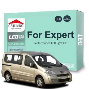 13Pcs LED Kit lampadina interna per Peugeot Expert 2007-2021 2022 2023 Canbus Dome tronco targa lampada accessori auto 1