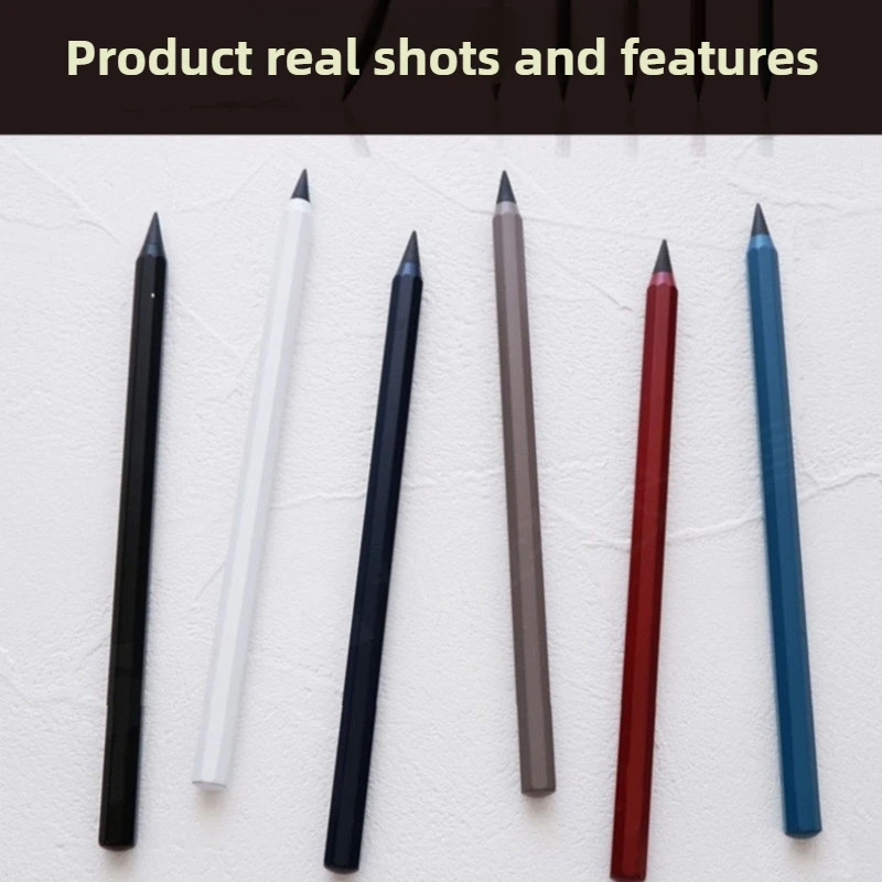 6/1 PCS 6 colori illimitati metallo eterno senza inchiostro penna magica infinito matite scrittura pittura cancelleria materiale scolastico per ufficio 5