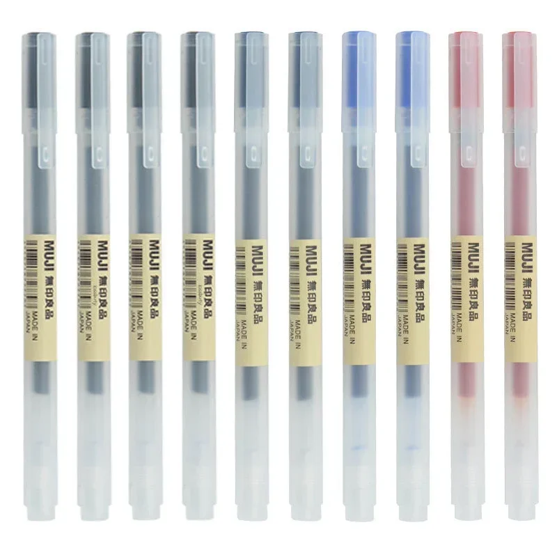 10-30 Pz/set 0.38/0.5mm Penna Gel Nero/Blu Inchiostro MUJIS Penne Scuola Forniture Per Ufficio di Cancelleria Studente Affari Firma Penna A Sfera 1
