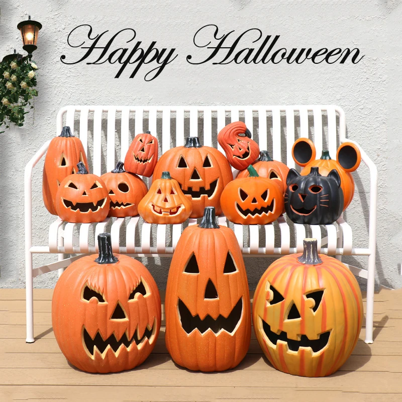 Decorazione di Halloween zucca luci a Led accessori per Festival Outdoor Yard/garden Decor Horror Party Scream Ghostface Halloween 6