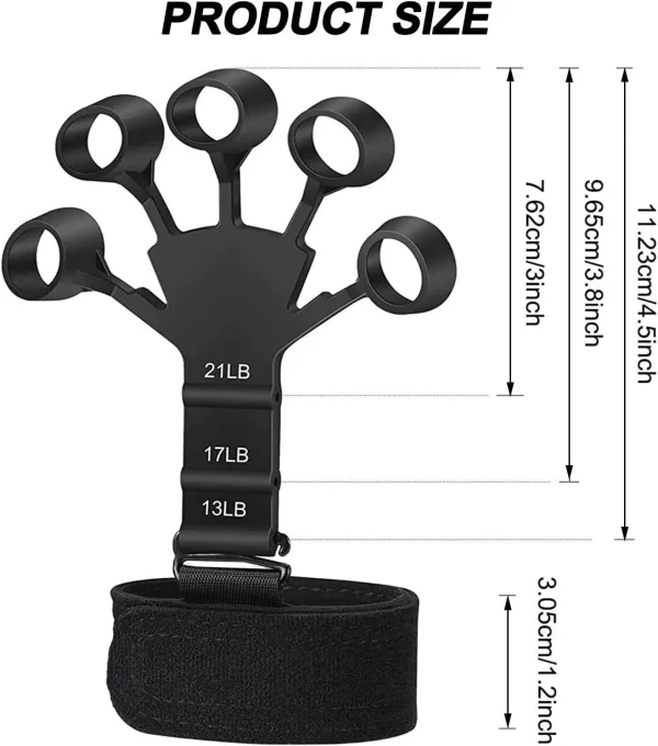 6 livelli di resistenza Impugnatura per la forza della mano Allenatore per la riabilitazione Strumenti fisici Fitness Finger Gripper Espansore da palestra portatile 5