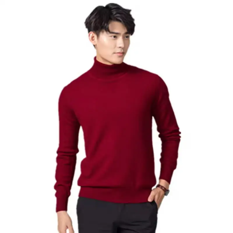 Maglione da uomo dolcevita in misto cotone cashmere 2025 Autunno Inverno Wram Abbigliamento Vetement Homme Pull Homme Hiver Man Pullover Maglione 2