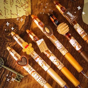 Kawaii Coffee Bear penna Gel cancellabile forniture per ufficio scolastico regalo di cancelleria penne a inchiostro blu da 0.5mm torna a scuola cancelleria carina 1