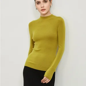 SuyaDream, Pullover da donna, 100% lana merino, Collo a lupetto, Maglioni per indumenti interi, Top caldo slim autunno inverno 2025 1