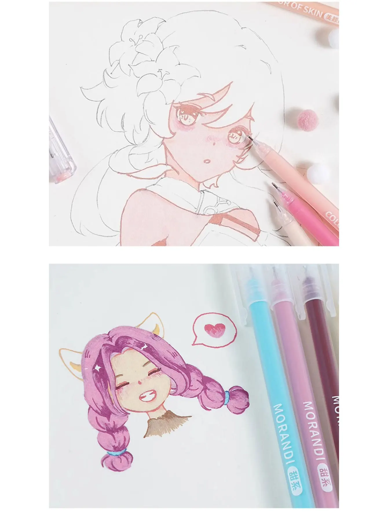 Languo 45/162/180/207 Colori di Un Set Manuale di Disegno Penne Studente FAI DA TE Graffiti Penna Gel Multi-Colore Scrittura Pennarello di Cancelleria 6