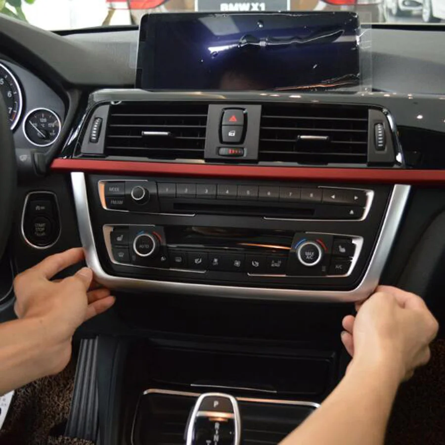 Chrome Dashboard Console Telaio di Copertura Trim Per BMW 3 Serie F30 F31 F32 F34 F36 316 318 320 2013-2017 Accessori Per auto 1