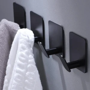 4/1pcs Ganci per accappatoio da bagno in acciaio inossidabile Gancio da parete adesivo Porta asciugamani Bagno Cucina Hardware Gancio appendiabiti multiuso 1