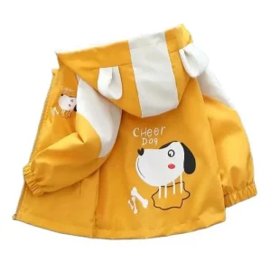 Autunno Bambini Ragazzi Ragazze Cartoon Dog Giacca a vento Cappotto Giacca con cappuccio Bambini Bambino Regalo di Natale Capispalla Sport Abbigliamento casual 1