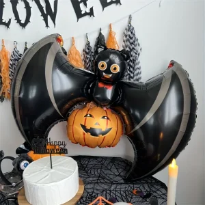 1/5/10/20pcs Halloween Bat Lift Zucca Palloncino Decor Sospendere Zucca per la Scena Del Partito Forniture Regalo Effetto Spettrale Foto Prop 1