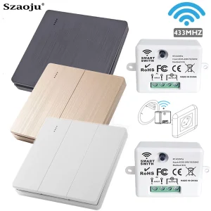 RF433 Smart Switch 1 2 Pulsante a 3 canali Tipo 86 Pannello a parete RF 433 Mhz Telecomando RF433 per ventola lampada a luce LED domestica 1