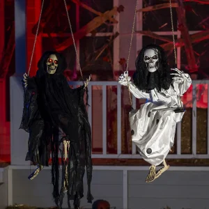 Lampada fantasma sospesa di Halloween Decorazione della casa delle vacanze Lanterna del festival Grim Reaper Puntelli orrabili Bar domestico Decorazioni di Halloween 1