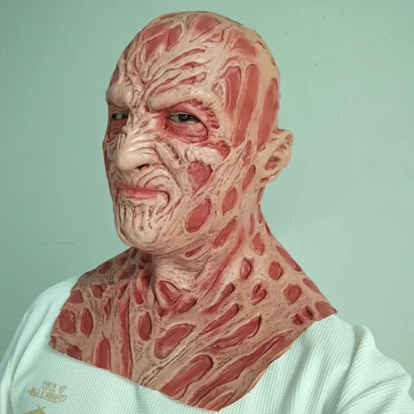 Un Nightmare On Elm Street Freddy Krueger Maschera Halloween Cosplay Party Horror Killer Freddy Costume Puntelli Maschera a testa intera in lattice 3