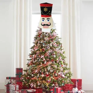 Decorazione per albero di Natale Schiaccianoci, cappello a cilindro per albero di Natale soldato Schiaccianoci da 20 pollici per ornamenti per albero di Natale 1