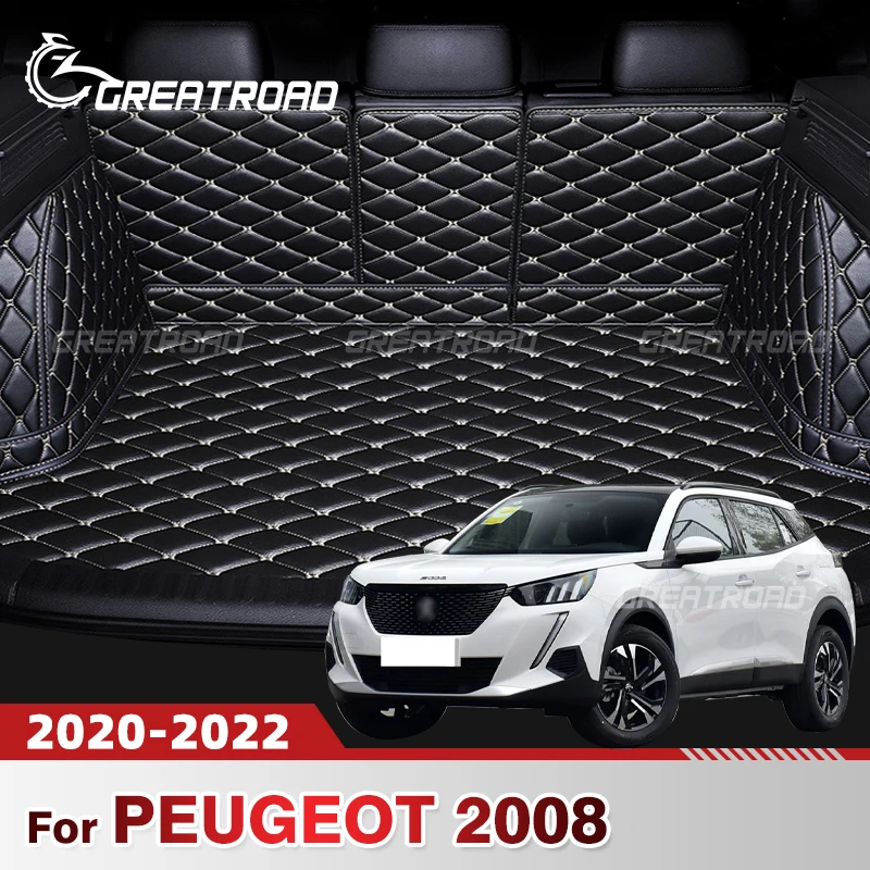 Auto Copertura Completa Tronco Zerbino Per PEUGEOT 2008 2020 2021 2022 Anti-Sporco Auto Boot Copertura Pad Cargo Liner Accessori Interni 1