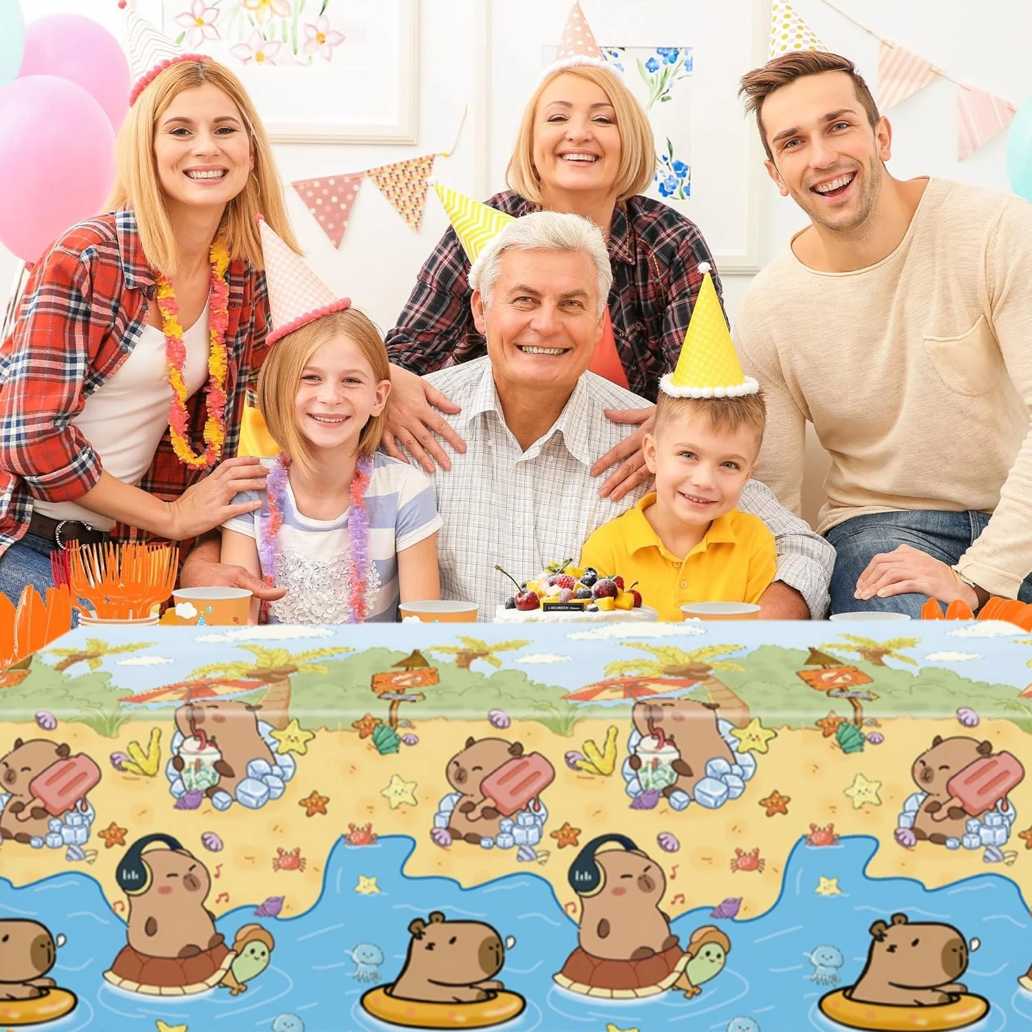 Capybara Compleanno Tableclo Compleanno Fecoration Capybara Tovaglia Copritavolo Baby Shower Capybara Compleanno Ragazza Bomboniere 6