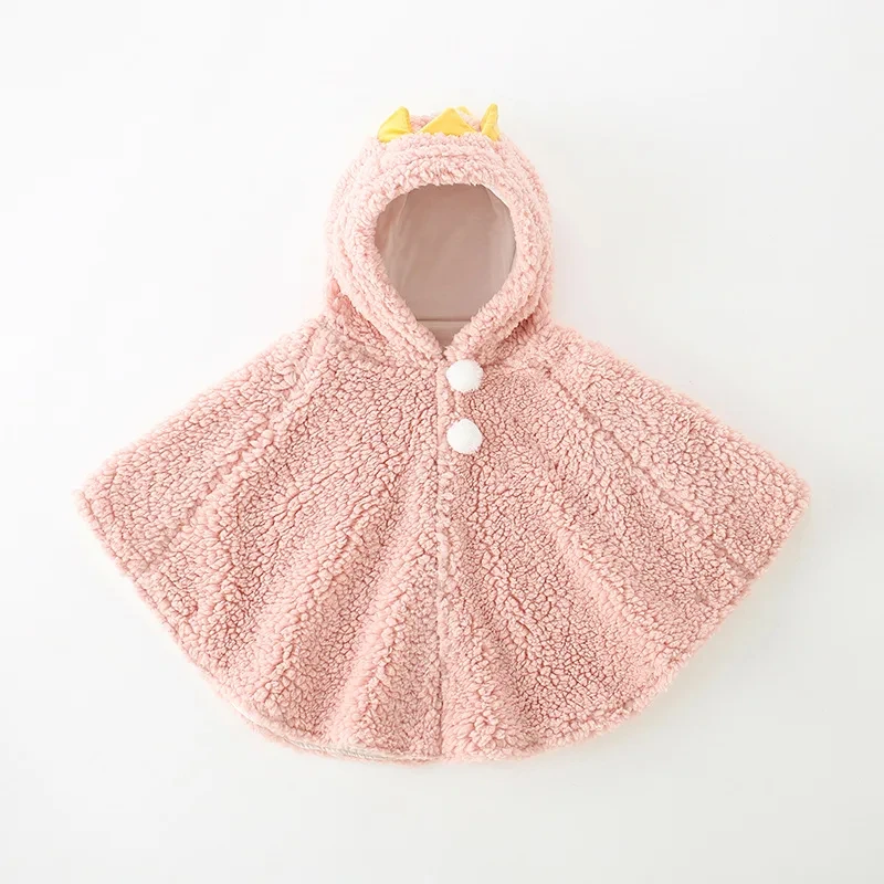 Cappotto per bambino mantello per bambini capispalla a due lati stampa Poncho in pile Cape Infant Newborn Baby Jacket LC180 4