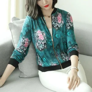 Nuovo stile coreano plus size giacca corta in chiffon a maniche lunghe donna primavera autunno estate versatile protezione solare stile baseball C 1