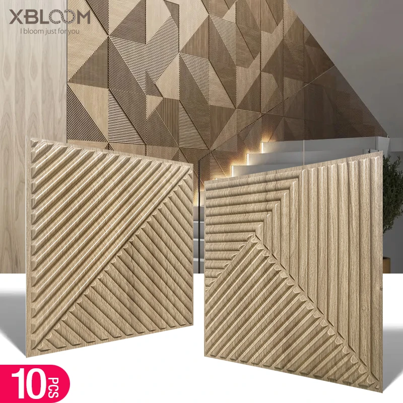 10 pz Pannello Murale 3D 30x30 cm Mosaico Oro Decorazione Della Parete Interna per Soggiorno Camera Da Letto Hotel Ufficio Esports gioco 3D Wall Sticker 1