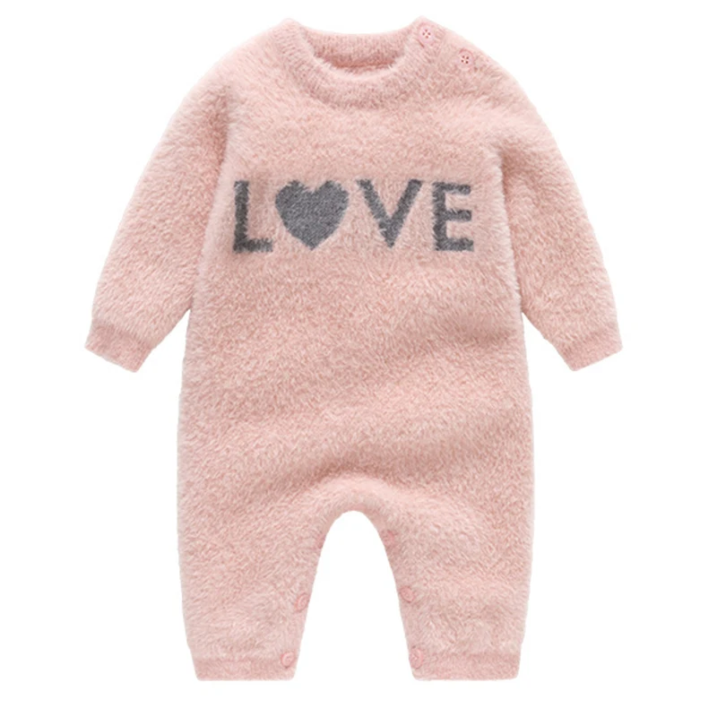 Infantile Ragazza Natale Vestito Natale Neonato Pagliaccetti Inverno Caldo Pile Natale Ragazzi Ragazze Abbigliamento Amore Tute per bambini in generale 6