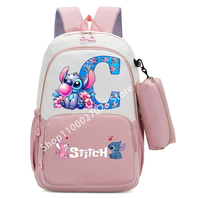 Stitch Disney Boys Girls Child School Bag Large Capacity Water-repellent Backpacks Cute Anime Figure Kids Bookpack Birthday Gift 4