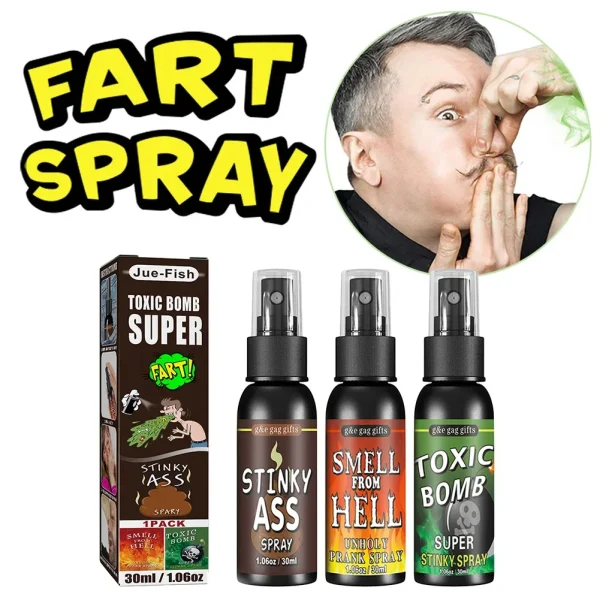 30ml scoreggia Spray scherzo scherzo plastica scoreggia Gag Spray forniture per feste Spoof odore Spray per adulti bambini Non tossici giocattoli divertenti di Halloween 4