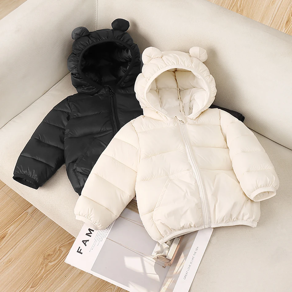 2025 Autunno Inverno Nuovi bambini Per il tempo libero Giacca calda con cappuccio per ragazze Parka Neonati maschi Cappotti caldi Cerniera Tuta sportiva Abbigliamento per bambini 1