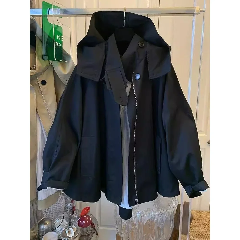 Loose Women's Workwear Jacket New Arrival Casual Long Coat Spring Autumn Small Size Trendy Windbreaker High Waist AE Origin 1