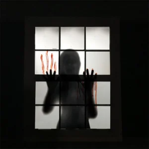 Halloween Horror Decorazioni per finestre in vetro Adesivo in vetro Horror Fantasma femminile Adesivi murali Festa di Halloween Casa stregata Puntelli horror 1