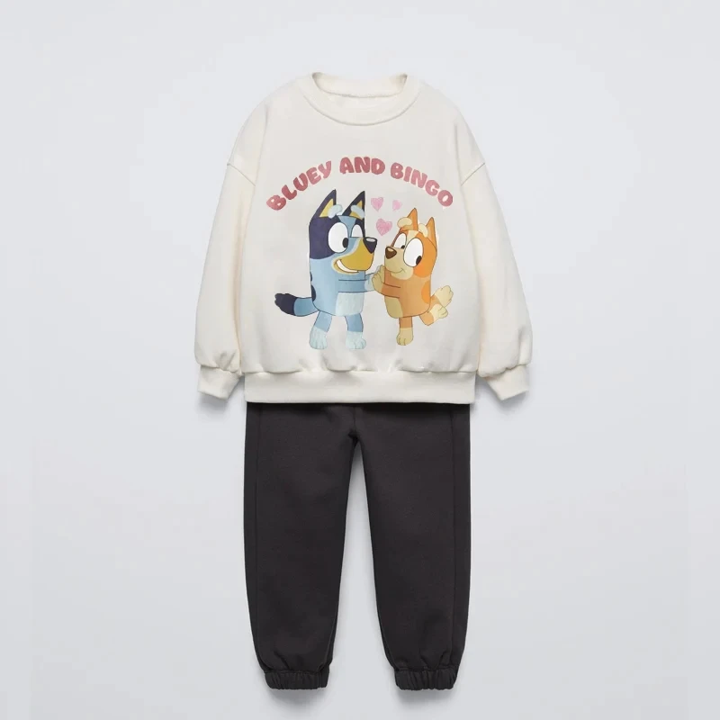 2025 Set di felpe leggere per bambini unisex con nuovo modello con graziosi vari ruolo anime stampati e vestibilità comoda e buon cotone 3