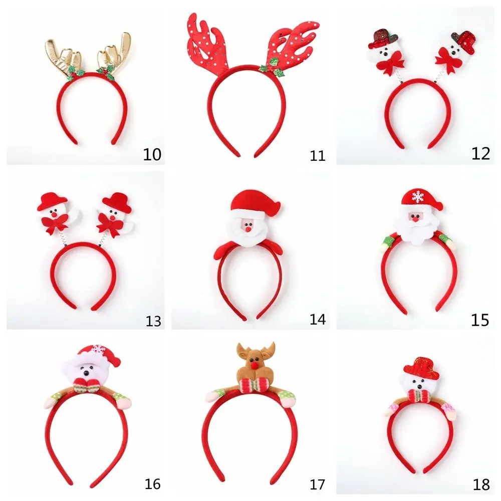 Accessori per capelli di Babbo Natale in maschera Ornamenti per l'albero Fasce natalizie Decorazioni natalizie Fascia per capelli natalizia Copricapo di renna 6