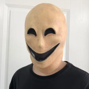 Horror Sorriso No Face Man Mask Cosplay Creepy Alien Monster Demone Casco in lattice Halloween Carnevale Party Costume Puntelli per adulti 1