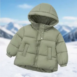 Ragazzi spessi cappotti caldi bambini piumini bambini inverno capispalla con cappuccio ragazze moda tinta unita Parka nuovi vestiti per bambini 1