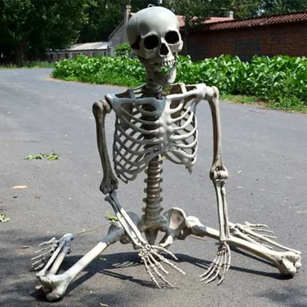 Scheletro umano a grandezza naturale Halloween Prop 90CM Casa stregata Puntelli appesi Scheletro mobile di Halloween Ornamento di Halloween Giocattoli 1
