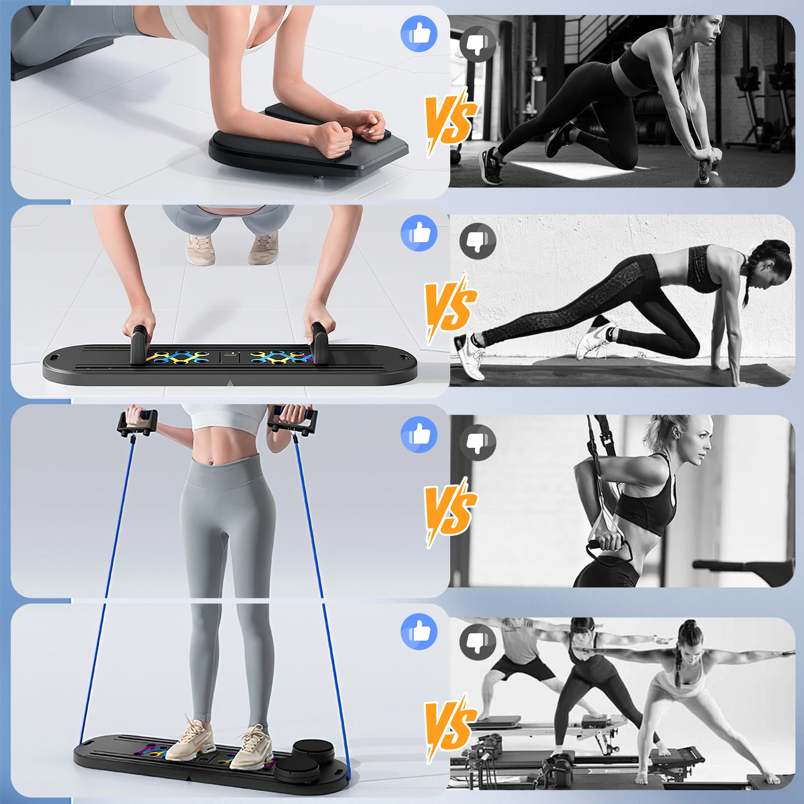 Tavola per esercizi addominali Tavola fitness ruota addominale Attrezzatura per allenamento per casa Pilates fitness musculation rueda addominale 4