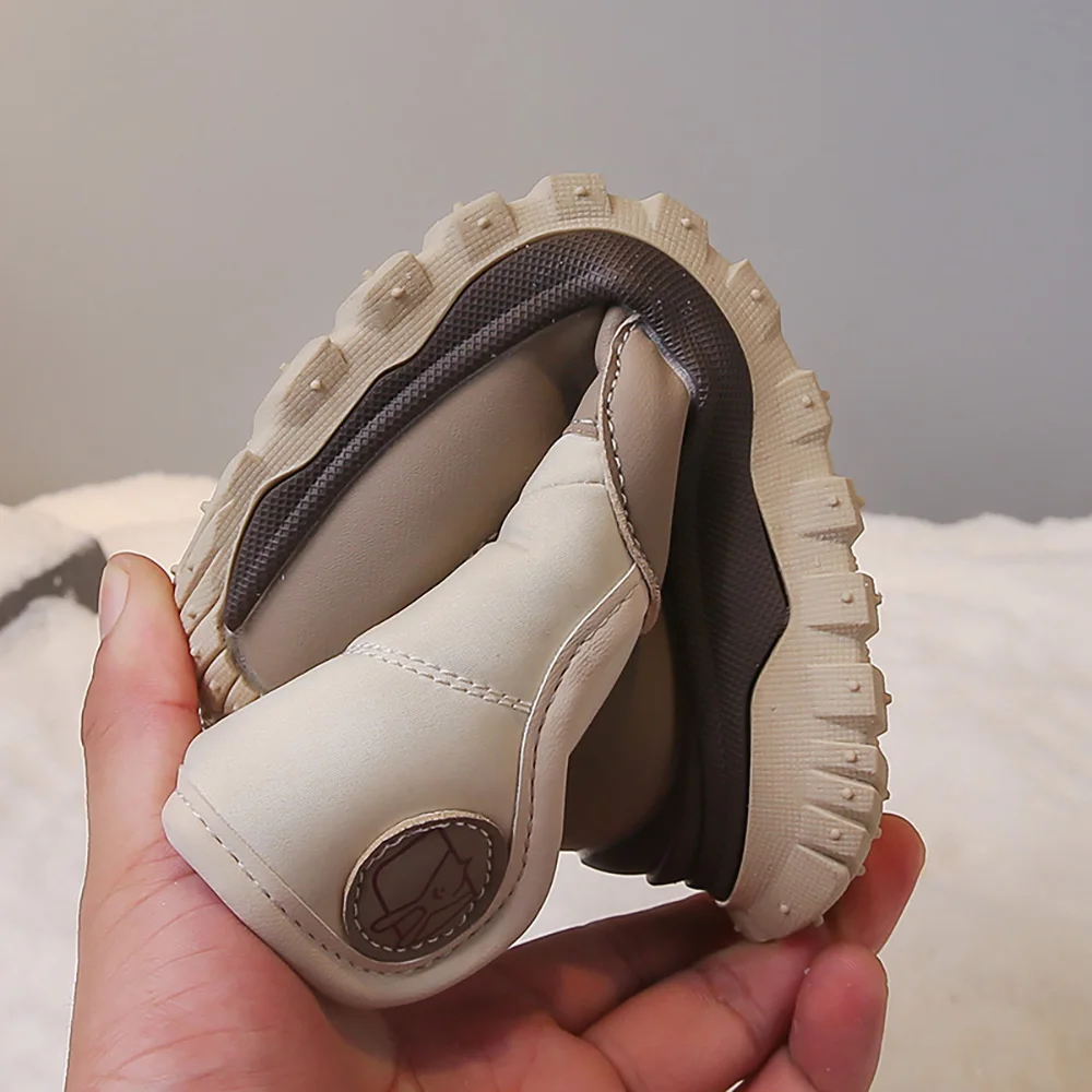 Stivali da neve per bambini per adolescenti Stivali di peluche spessi e caldi per ragazze da ragazzo Tendenza Moda Scarpe calde in cotone per bambini Stivali per bambini alla moda 6