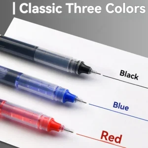 6 Pz/set Ad asciugatura Rapida 0.5mm Penna A Rullo Nero/Rosso/blu Colori Inchiostro Penna Gel Dritto Esame Scolastico Ufficio Scrittura Penna Gel di Cancelleria 1