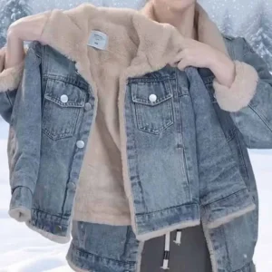 Cappotto di jeans imbottito per ragazze Ragazzi Addensare Giacca invernale per bambini Plus Capispalla in velluto Autunno caldo Parka allentato Abbigliamento moda per bambini 1