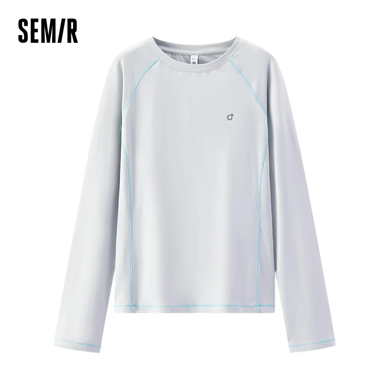 Semir T-shirt a maniche lunghe da donna Pannello ad asciugatura rapida che assorbe l'umidità Outdoor 2025 Inverno Manica raglan in pile Trendy WomanTops 2