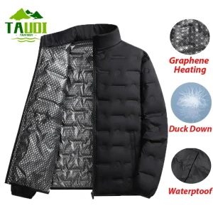 Piumino invernale da uomo in piumino d'anatra caldo colletto alla coreana piumino antivento piumino leggero da uomo giacca casual di alta qualità da uomo 1