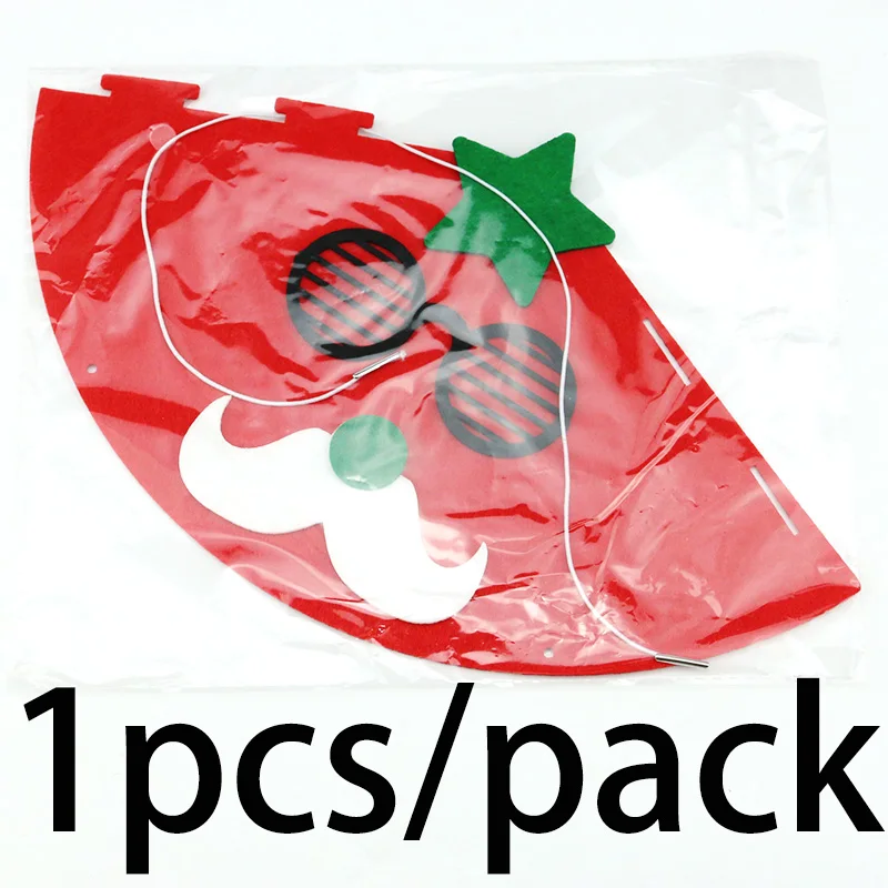 (1 pz/borsa) 17*12 cm Natale Cartoon Cappello da festa Decorazione natalizia Cappello in feltro non tessuto Fatto a mano fai da te 4