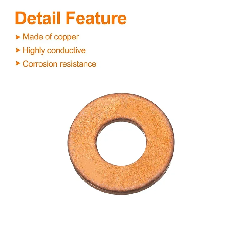 400/300/100PCS Rondella di Rame Guarnizione Dado e Bullone Set di Tenuta Guarnizione Solida Rondella Anello Piatto Guarnizione Assortimento Kit Per Tappi di Coppa 2