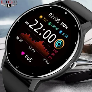 LIGE 2025 Nuovo Astuto Della Vigilanza Degli Uomini Full Touch Screen Sport Fitness Orologio IP67 Impermeabile Bluetooth Per Android ios smartwatch Uomini + box 1