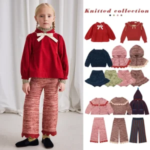 Prevendita 2025 Nuovo Autunno Inverno Neonati maschi Maglieria Cardigan Maglione Abito da principessa Gonne e pantaloni Capispalla per bambini Giacche 1