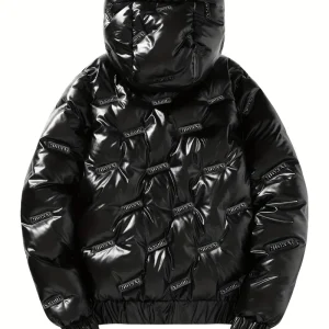 Giacca invernale da uomo resistente Capispalla per climi freddi con chiusura a zip intera Cappotto antivento con cappuccio Cappotto termico da uomo 1