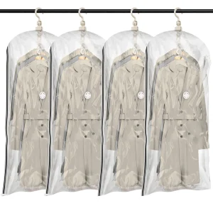 Sacchetti portaoggetti sottovuoto da appendere TAILI per vestiti 4 pezzi sacchetti per cappotti sottovuoto per abiti, giacche, abiti, sacchetti sottovuoto salvaspazio per armadio 1