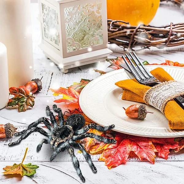 Realistico ragno insetto ingannevole scherzo scherzo giocattoli festa di Halloween decorazione della casa puntelli Horror plastica ragno artificiale regalo per bambini 6