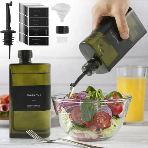 2 pezzi dispenser di olio d'oliva 500 ml bottiglia di olio di vetro bottiglia di condimento bottiglia di aceto contenitore per condimenti gadget da cucina 1